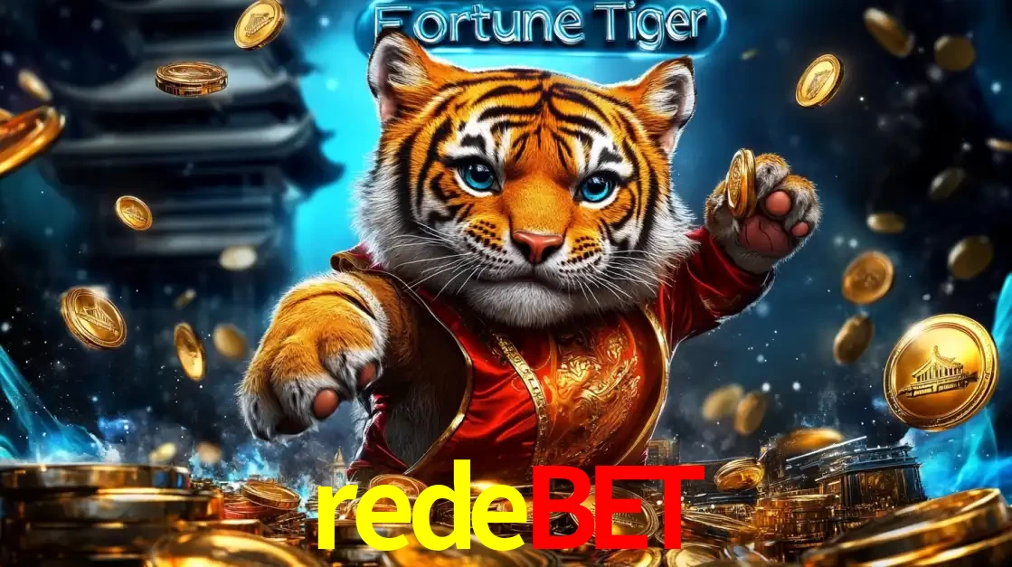 Imagem promocional do jogo de slot Fortune Tiger, com um tigre majestoso em traje tradicional cercado por uma fortuna em moedas de ouro, disponível agora no cassino redebet.